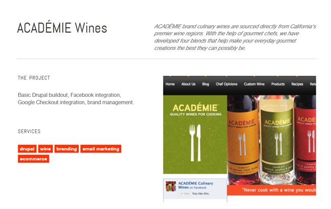 Académie Wines Drupal Site