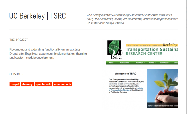UC Berkeley TSRC Drupal Site